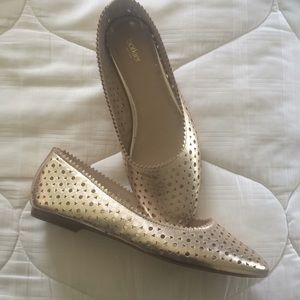 Botkier New gold leather flats size 8